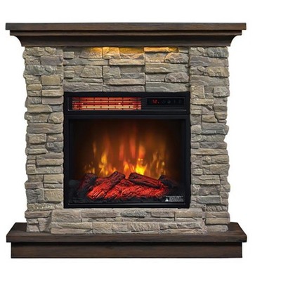 Duraflame Austin Infrared Electric Fireplace Mantel Package in Stone - 18WM30048-16001