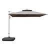 Gulches Square Cantilever Patio Umbrella - 360° Rotation, 5-Position Tilt, Hydraulic Opening, UPF 50+, Gray, 10'x10'(Base Not Included) - 2 of 4