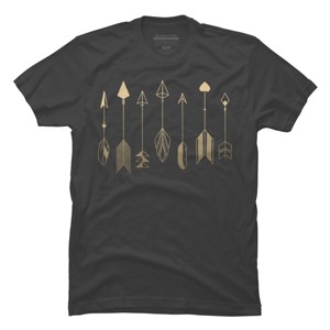Men's Design By Humans Be Brave Little Arrow (gold) By staceyroman T-Shirt - 1 of 4