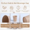 Attop 100 Count 12 oz Kraft Paper Cups, Disposable Hot/Cold Paper Coffee Cups, 12 Ounce Beverages Cups, Water Cups - 2 of 4