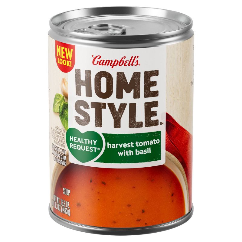 Campbell&#39;s Homestyle Healthy Harvest Request Tomato with Basil Soup - 16.3oz, 1 of 14