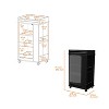NicBex Mobile Kitchen Island Cart Morden Kitchen Carts on Wheels with Storage with 1 Glass Cabinet Door for Kitchen - 2 of 4