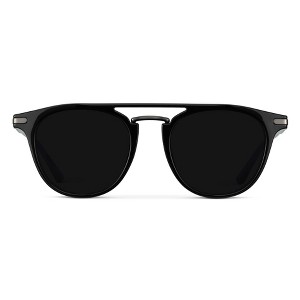 WMP Eyewear Double Bridge Round Metal Temple Polarized Sunglasses