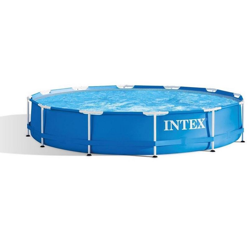 Intex 12' x 30" Metal Frame Set Swimming Pool with 530 GPH Pump & Filters 28211EH, 2 of 4