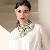 Anna-Kaci Women's Small Floral Print Soft Silky Scarf with Lightweight Soft Fabric Versatile Square Neck and Hair Accessory - 3 of 4