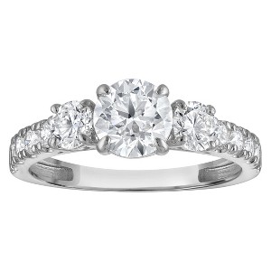 Naturalux 14K Gold 3-stone 1.8 cttw Lab Grown Diamond Ring - 1 of 4
