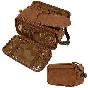 PAVILIA Toiletry Bag Women Men, Travel Toiletries Organizer Case, Essentials Shaving Dopp Kit, Cosmetic Make Up Accessories - 1 of 4
