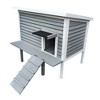 DOMETOUR Outdoor Breathable Cat House for Outside Cats,Cat Shelter for Feral Cats with a Door,Porch Deck - 3 of 4
