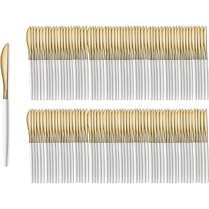 Exquisite Plastic Silverware Two Toned Plastic Disposable Cutlery- 120 Count Disposable Plastic Utensils - 1 of 4