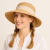 Anna-Kaci Women's Woven Floppy Sun Hat with Wide Ribbon Knot Detail and Curved Brim - 2 of 4