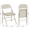 All-Steel Folding Chairs with Backrest, Heavy Duty Metal Foldable Dining Chair Set, Hold Up to 350 LBS, Portable Chair for Indoor & Outdoor Events - 2 of 4