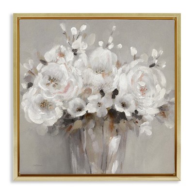 Stupell Industries White Flower Bunches, 25" x 25"