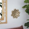 GlasFlength Wall Art Flowers Decorations 3D Flowers Wall Decoration Handmade Rustic Wall Art Simple for Living Room, Gold, 10"*1.6"*10" - 2 of 4