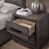 NicBex 2 Drawers Nightstand with Black Finger Pull Handles,Bedside Table with Storage Space,Modern Side Table for Bedroom - 2 of 4