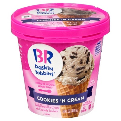 Baskin Robbins Cookies 'n Cream Ice Cream - 14oz : Target