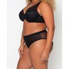 Curvy Couture Women's Mesh High Cut Brief Panty Sunset Glow - 3 of 4