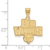 Black Bow Jewelry 10k Yellow Gold Arkansas State Red Wolves NCAA Large Pendant - 2 of 3