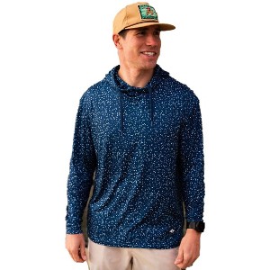 Burlebo Men's Long Sleeve Hoodie Sweatshirt (Navy Speckled, Large) - 1 of 2