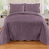 Collections Etc Bridget Textured Ring Design Oversized Scalloped Edge Bedspread - 2 of 3