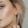 EVERLY JEWELRY | Rose Plated Sterling Silver 5 1/7 CT TGW White Topaz Fashion Post Earrings - 4 of 4