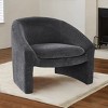 Kiki 32" Wide Contemporary Design Chenille Boasting Streamlined Silhouette Armrest Accent Barrel Chair-Maison Boucle - image 2 of 4