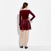Women's Velvet Long Sleeve Mini A-Line Dress - Wild Fable™ - 3 of 3