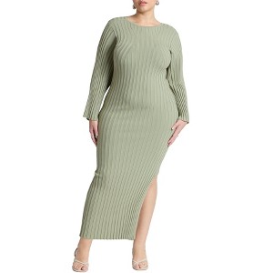 ELOQUII Wide Sleeve Maxi Sweater Dress - 1 of 4