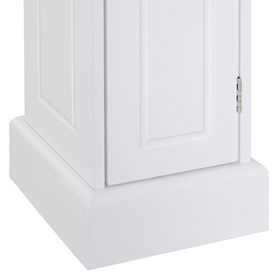 White MDF Over-the-Toilet Bathroom Cabinet with Adjustable Shelves