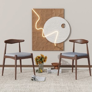 29.00“New - style luxurious artistic chairs with armrests at four corners. (Set of 2)Light Gray - 1 of 4