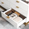 6 Drawer Dresser for Bedroom, Chest of Drawers with Metal Base, Modern Dresser Chest Cabinet Organizer - 4 of 4