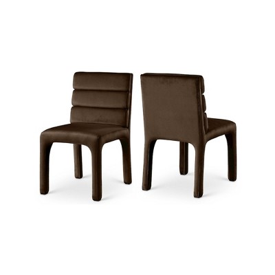 Meridian Furniture,Kai Velvet Dining Chair, Set of 2