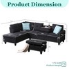 MOONMISS 97" Polyester Fabric Sectional Sofa with Lift-top Storage Ottoman, Tufted Design - 2 of 4