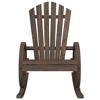 vidaXL Rocking Adirondack Chair Chaise Lounge Seating Furniture Solid Wood Fir - Dark Brown - 4 of 4