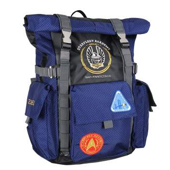 Star Trek Starfleet Academy Roll Top Hiking Gym Laptop School Travel Backpack Blue