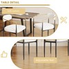 Wooakway Set of 2 Retro Velvet Dining Armchairs with Curved Backrest and Metal Legs - 4 of 4