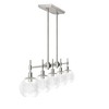 Xidane 42.25" 5-Light Linear Chandelier Brushed Nickel Finish - Elegant Metal Ceiling Light for Indoor Spaces - 4 of 4