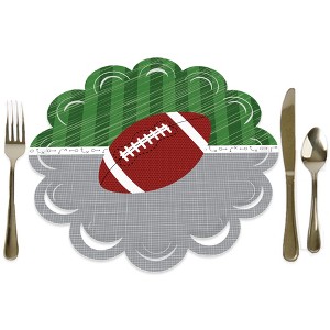 Big Dot of Happiness End Zone - Football - Baby Shower or Birthday Party Round Table Decorations - Paper Chargers - Place Setting For 12 - 1 of 4