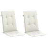 vidaXL Highback Chair Cushion Set of 2 Melange cream - 3 of 4