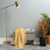 Little Dean Yellow mustard boho stripe Woven Throw Blanket - Deny Designs - 2 of 2