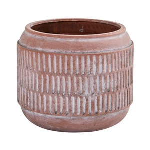 Nearly Natural 8-in Boho Chic Ceramic Embossed Planter - 1 of 1
