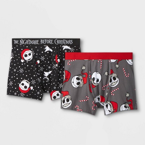 Men S Holiday Nightmare Before Christmas 2pk Boxer Briefs Black Red M Target