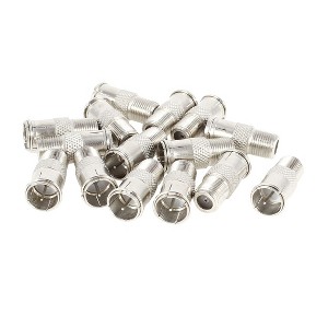 Unique Bargains Metal Silver Tone Adapter Connector TV Connector 15 Pcs - 1 of 4