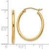 Black Bow Jewelry 2mm x 27mm Polished 14k Yellow Gold Classic Oval Hoop Earrings - 4 of 4