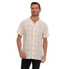 Super Triple Goose Men’s Short Sleeve Linen-Look Resort Shirt – Lightweight Button-Down Camp Shirt with Tropical Prints - 3 of 4