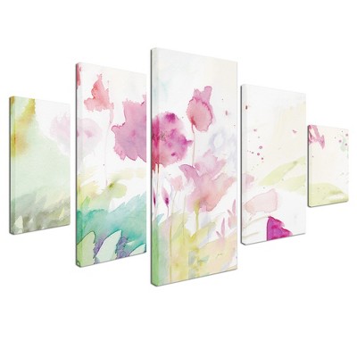 Trademark Fine Art -Sheila Golden 'Magenta Garden' Multi Panel Art Set