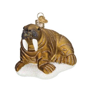 Old World Christmas Glass Blown Holiday Ornament For Tree, Walrus - 1 of 4
