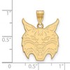Black Bow Jewelry 14k Yellow Gold Plated Sterling Silver Quinnipiac Bobcats NCAA Large Pendant - 2 of 3
