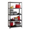 Lorell Iron Horse 3200 lb Capacity Riveted Shelving - 5 Shelf(ves) - 72" x 36"  x 18" - 30% Recycled - Black - Steel, Laminate - 1 Each - image 4 of 4