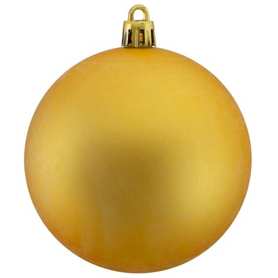 Vegas Gold Shatterproof Matte Plastic Christmas Ball Ornaments Set