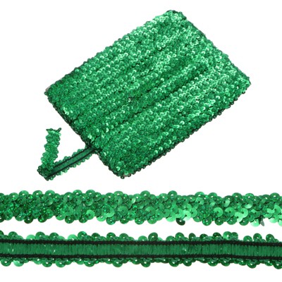 Unique Bargains Elastic PVC Material DIY Sewing Flat Sequin Trim 1 Pc